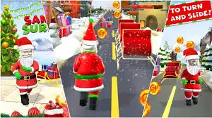 Xmas Santa Surfer Running Game SellUnitySourceCode