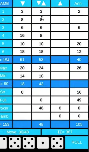 Yamb dice game – Unity source code screenshot 4