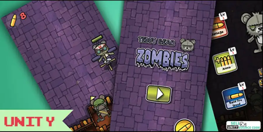 Zombie Bear Night Shooting SellUnitySourceCode