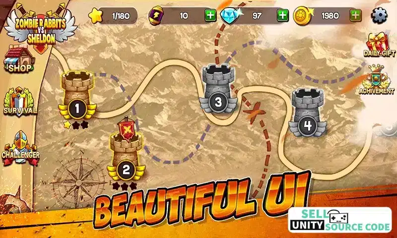 Zombie Rabbits vs Sheldon SellUnitySourceCode screenshot 4