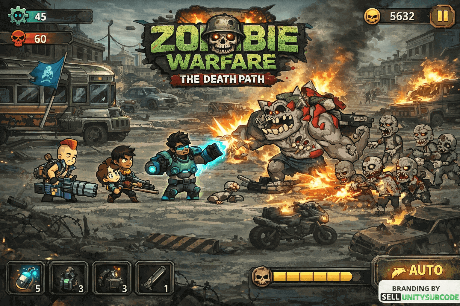Zombie Warfare: The Death Path SellUnitySourceCode